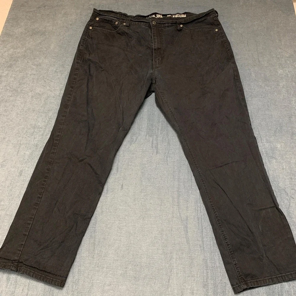 Signature Levi Strauss S67 Athletic Pants Mens 42x32 Black All Season Straight